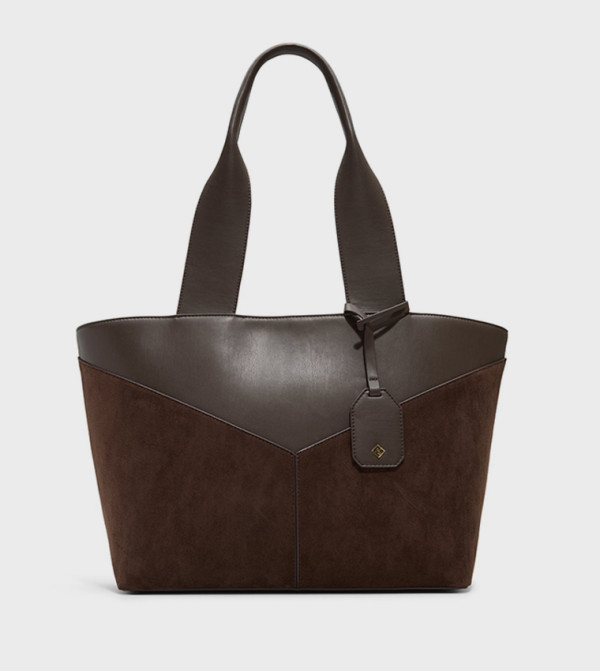 SAAGE Solid Zippered Tote Bag
