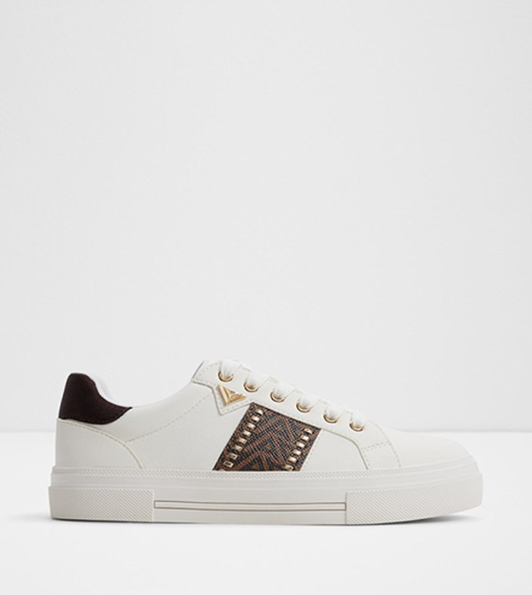 SADDIE Metal Accent Lace-Up Sneakers
