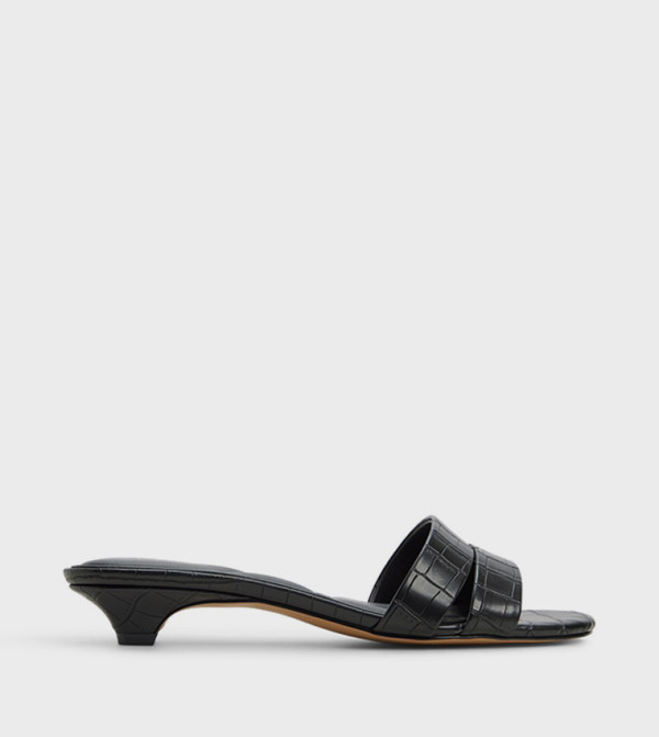 SCARLETTA Textured Low Heel Sandals