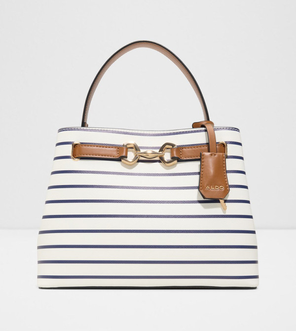 SELENIA Striped Top Handle Bag