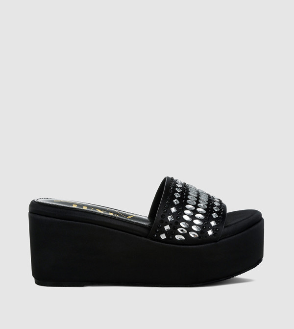 Diamante & Rhinestone Platform Sandals