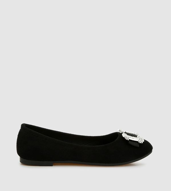 Rhinestone Detail Ballerinas