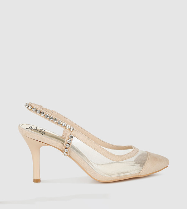 Embellished Slingback Pumps