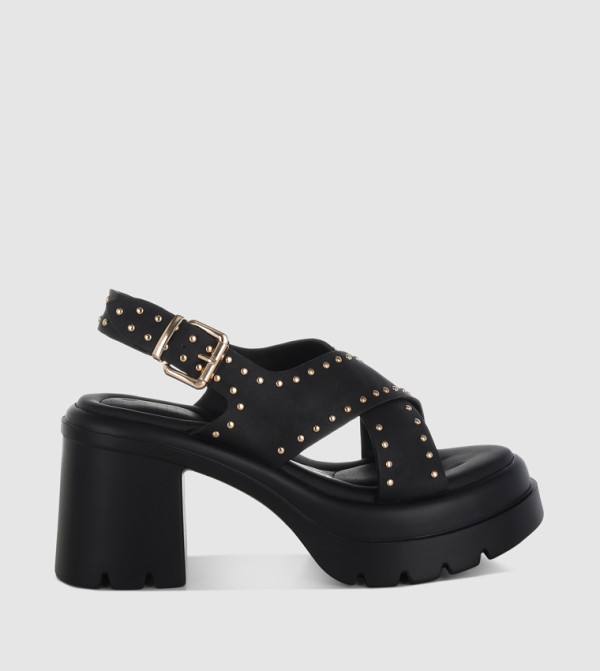 Studded Slingback Heeled Sandals