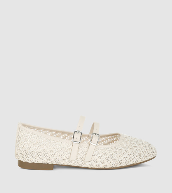 Openwork Mary Jane Shoes