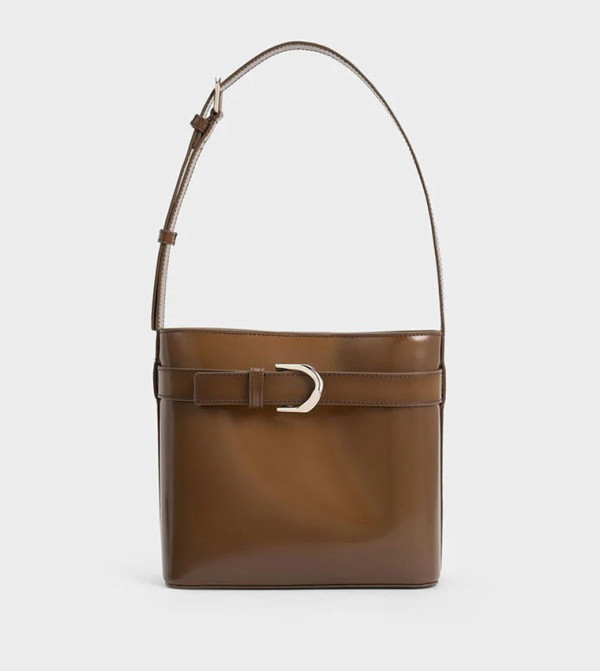 GABINE Leather Bucket Bag
