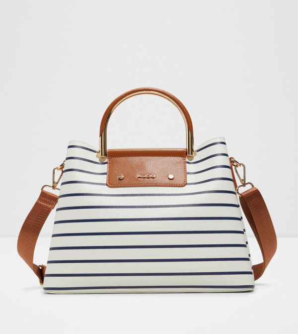 SLOANA Striped Satchel Bag
