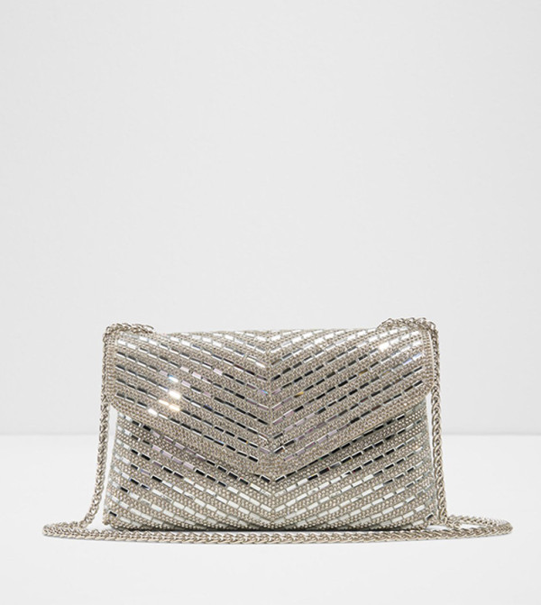 SPARKLE Embellished Envelop Crossbody Bag