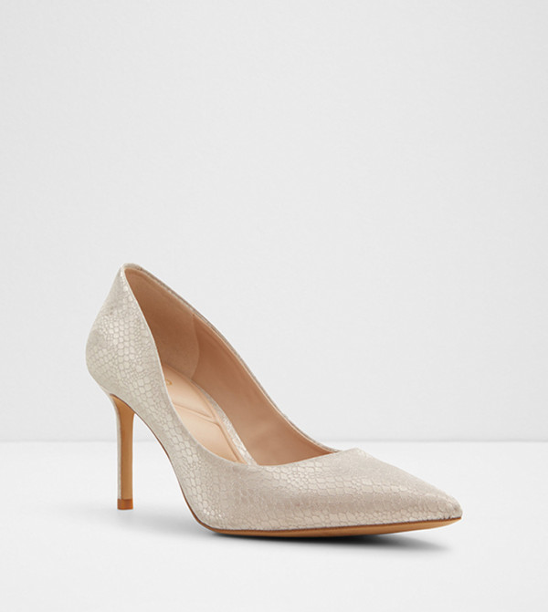 STESSYMID Textured Stiletto Heel Pumps