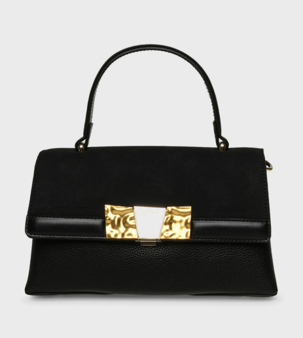 BELOPE Metal Accent Top Handle Bag