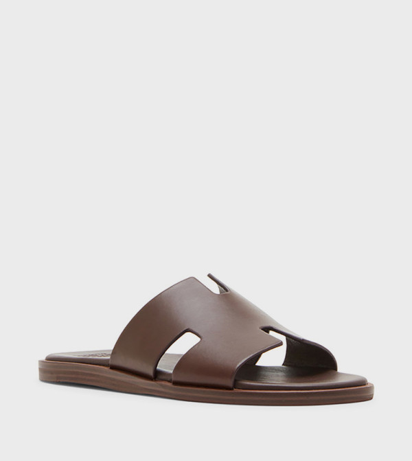 LEON Cut-Out H-Strap Slip-On Comfort Sandals