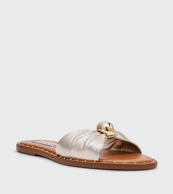 DIPSY-CN Metal Accent Flat Sandals