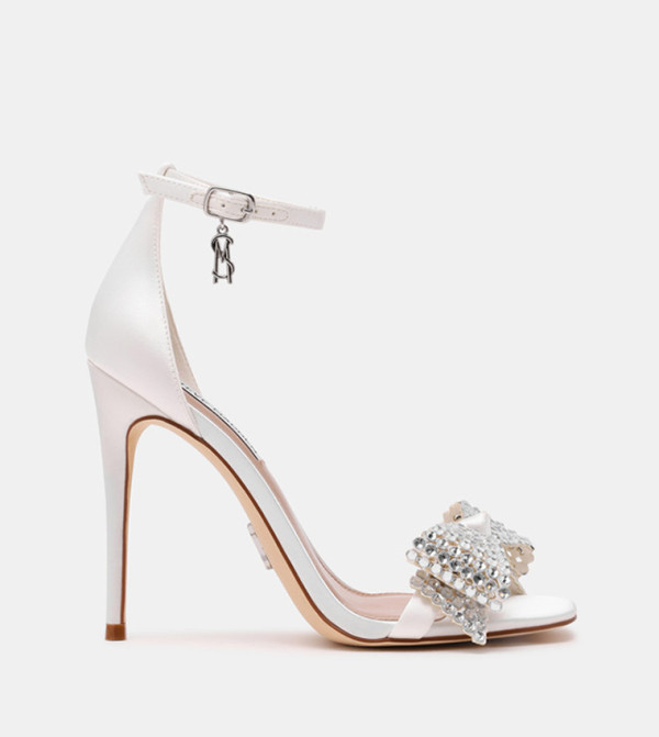 NEWLYWED Embellished Ankle Strap Heel Sandals