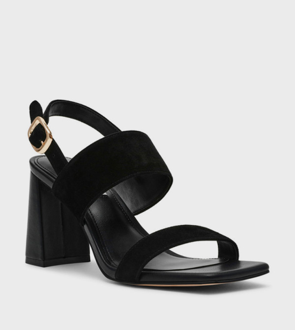 WENDIE Open Toe Block Heel Sandals