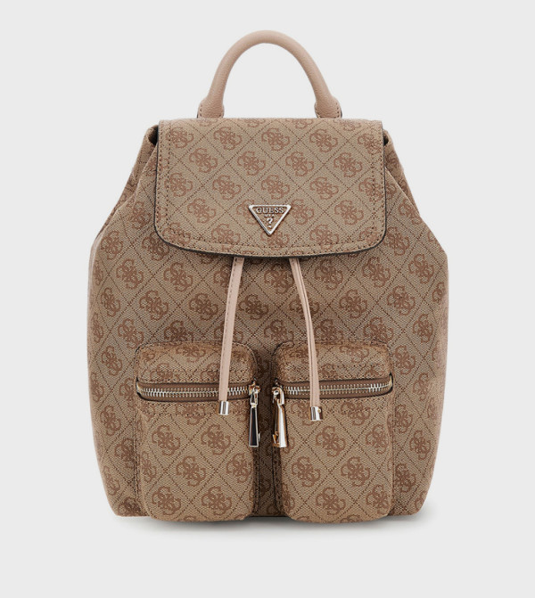 MANHATTAN II Logo Patterned Backpack