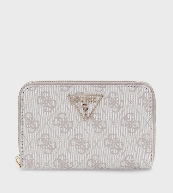 محفظة لوريل متوسطة بنقشة شعار 