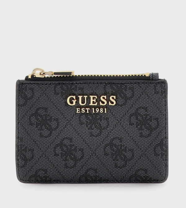 LAUREL II Logo Patterned Zippered Card Case