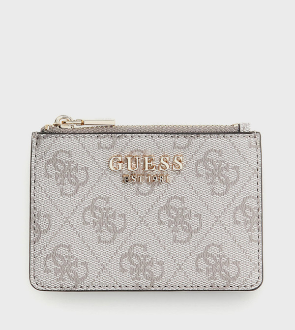 LAUREL II Logo Patterned Zippered Card Case