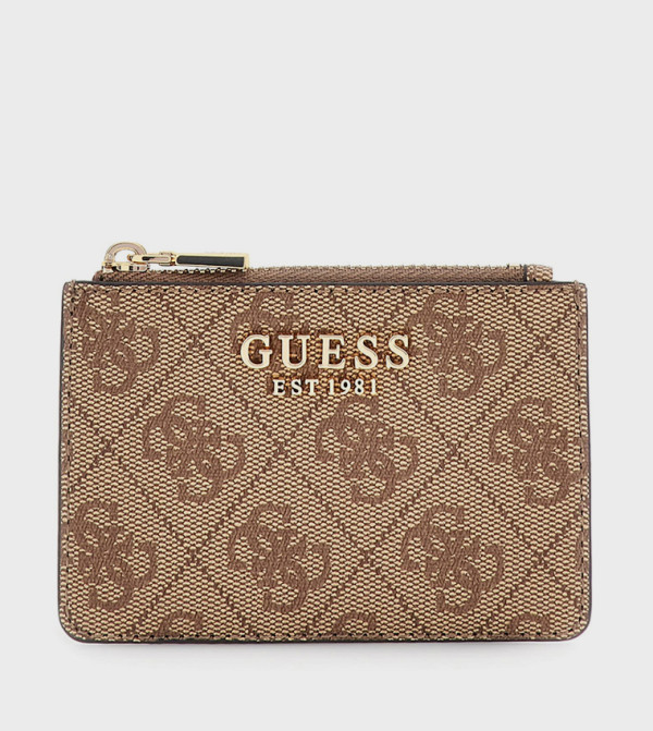 LAUREL II Logo Patterned Zippered Card Case