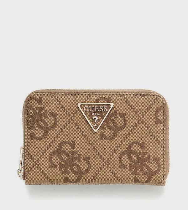 محفظة لوريل متوسطة بنقشة شعار 