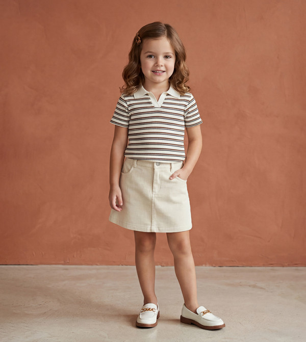 Striped Short Sleeves Polo T-Shirt