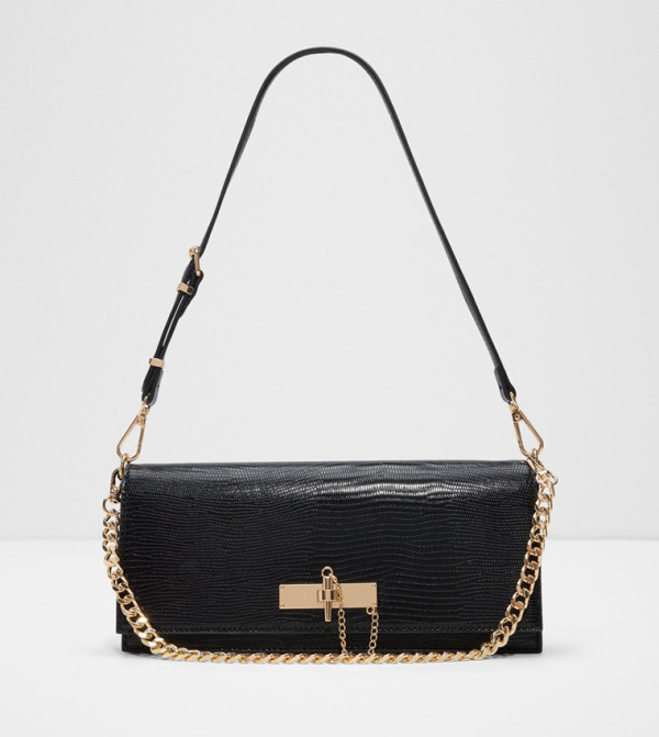 THALEA Textured Twist Lock Shoulder Bag