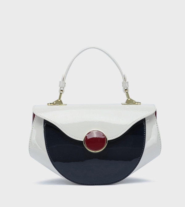 Color Block Top Handle Bag