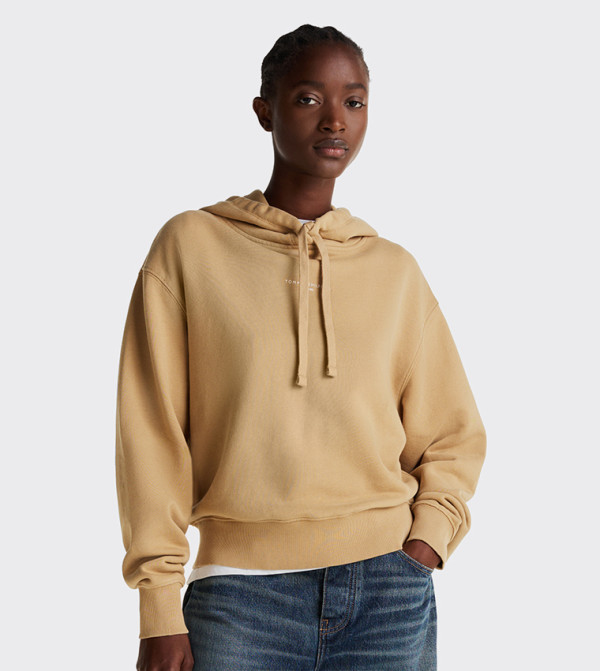 Logo Detail Long Sleeves Hoodie