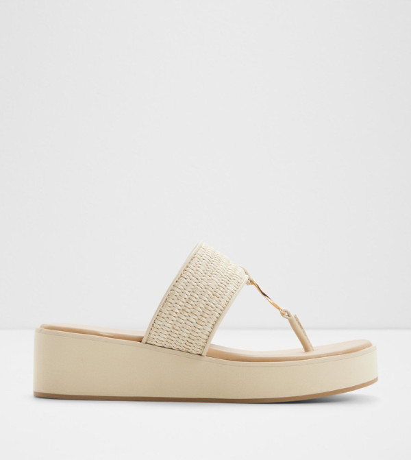 TRENALA Braided T-Strap Wedge Sandals