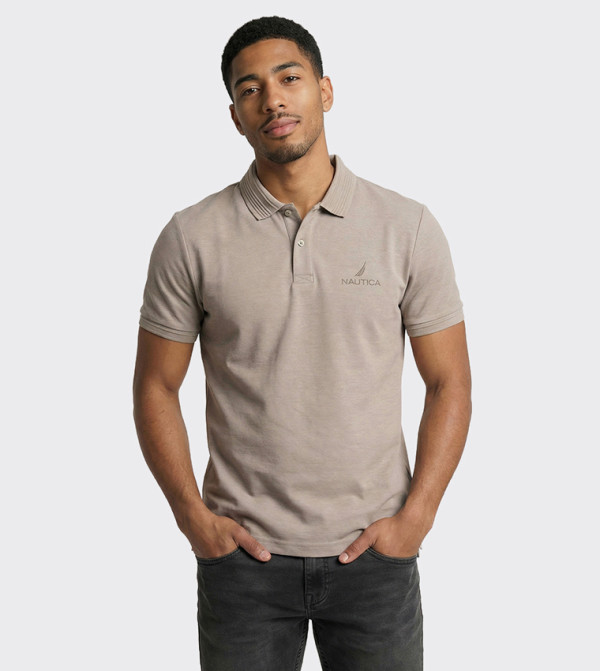 Logo Detail Short Sleeves Polo T-Shirt
