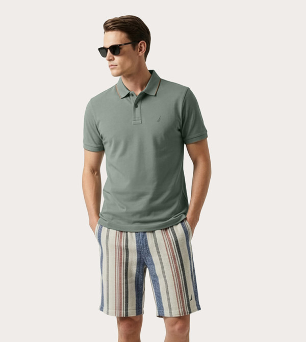 Logo Detail Short Sleeves Polo T-Shirt