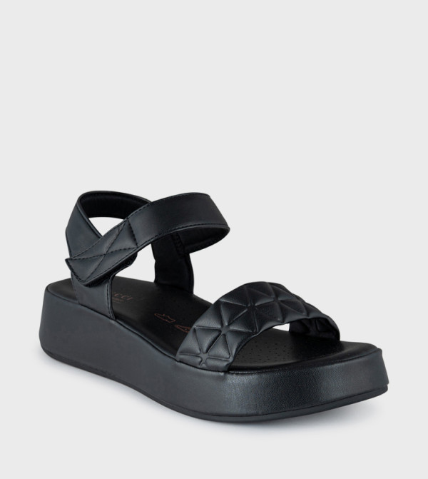 Velcro Closure Platform Sandals