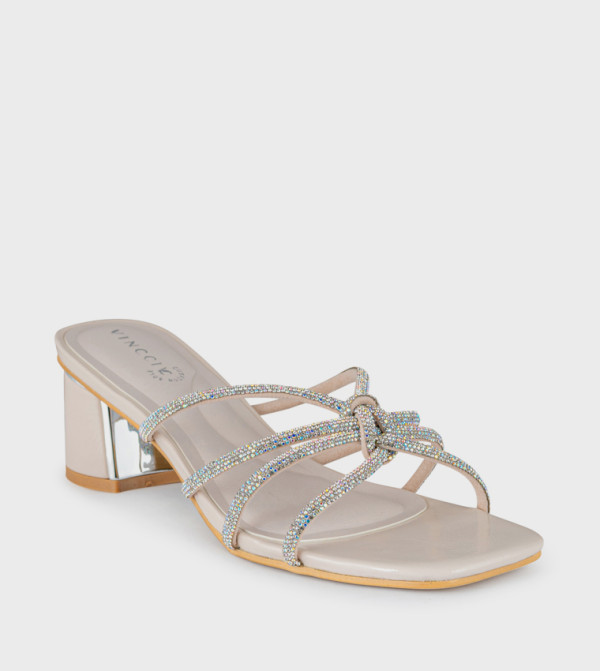 Embellished Strappy Heeled Sandals