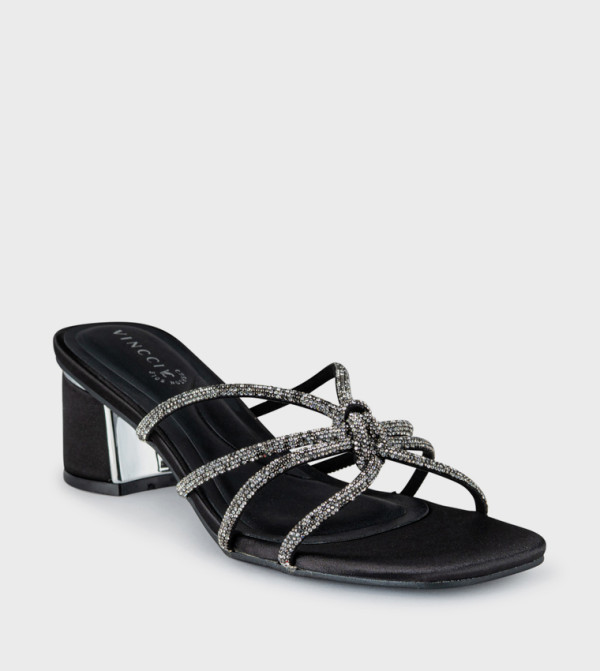 Embellished Strappy Heeled Sandals