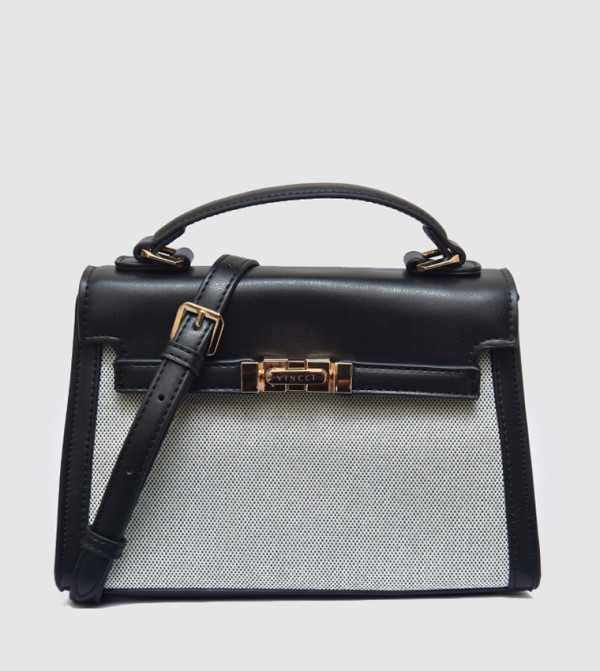 Color Block Top Handle Bag
