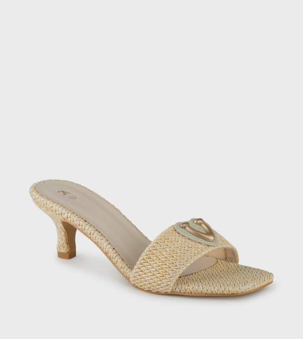 Accessory Detail Raffia Heeled Sandals