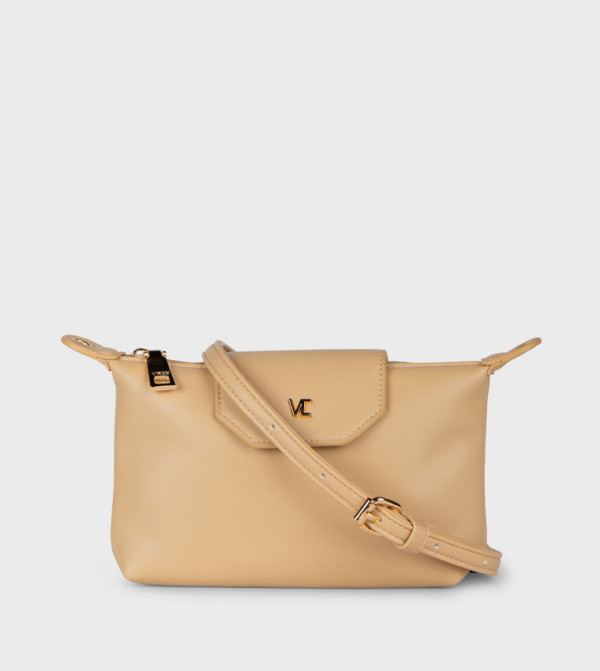 Textured Flap Crossbody Bag
