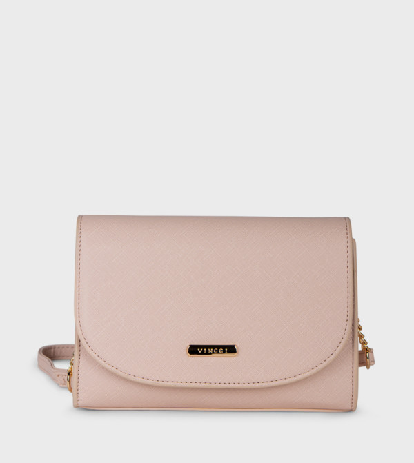 Textured Flap Crossbody Bag