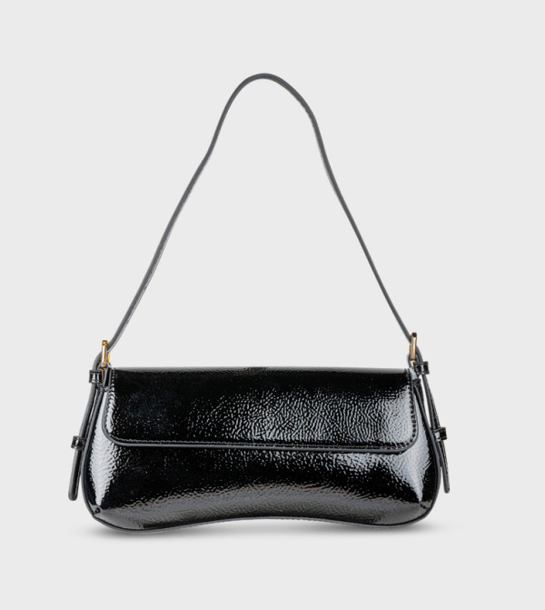 Textured Flap Shoulder Bag