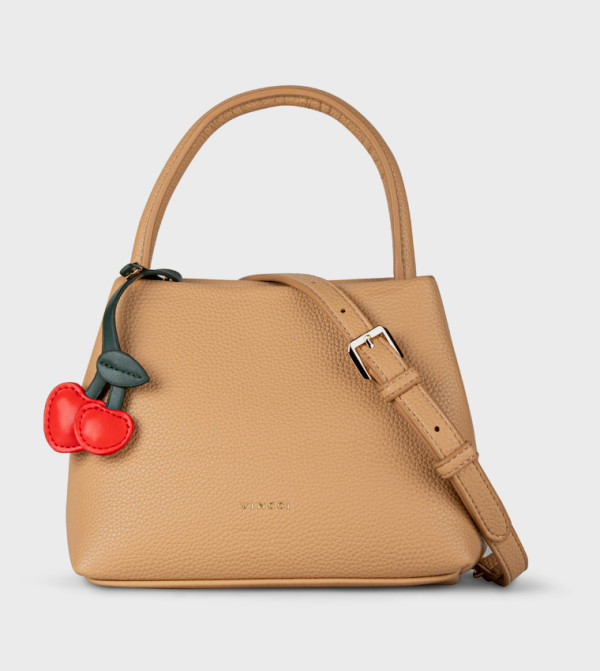 Textured Snap Button Handheld Bag