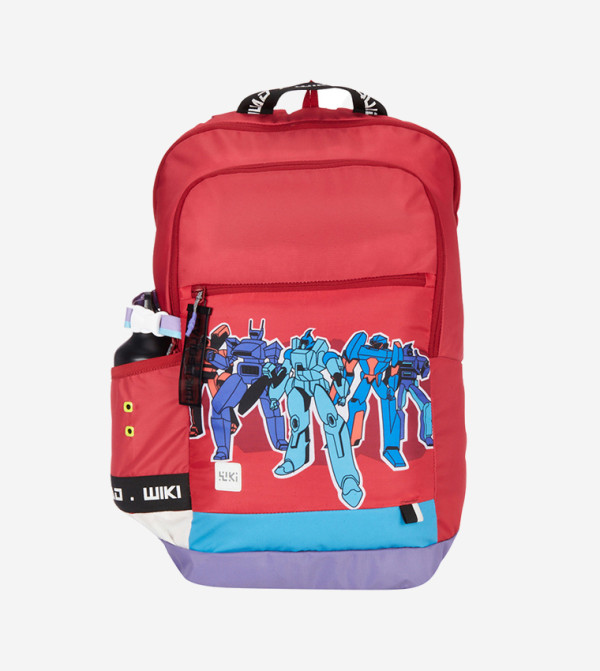 شنطة ظهر بسحاب كامل بطبعة 