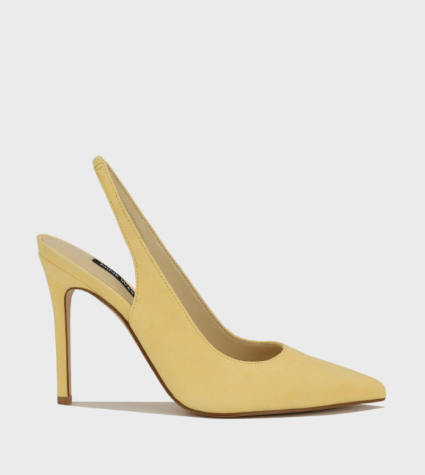 حذاء كعب بحزام خلفي ومقدمة مدببة