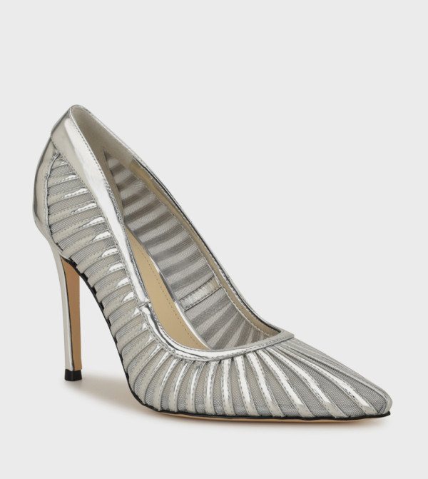 FERESA Mesh Detail Pointed Toe Pumps