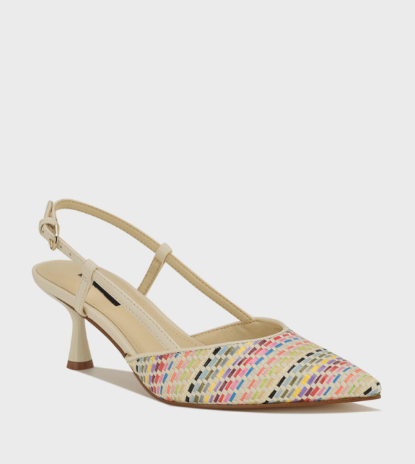 RHONDAP Tweed Slingback Pumps
