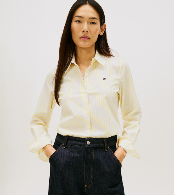 Striped Long Sleeves Poplin Shirt