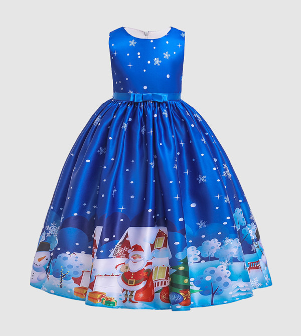Buy Ddaniela Christmas Santa Theme Fit And Flare Gown In Purple | 6thstreet  Oman