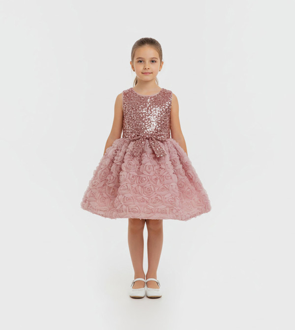 Sequined Sleeveless Party Dress