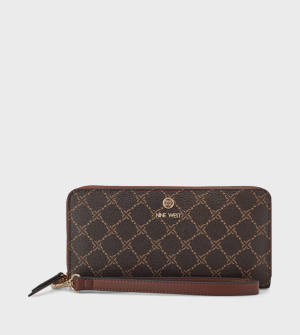 Patterned Zip Around Long Wallet