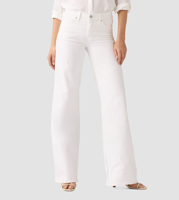 ليفايز ليفايز - أبيض Wide Leg Jeans