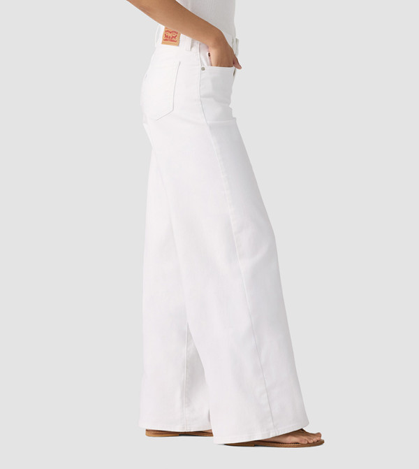Levi's  Clothing - White Wide Leg Jeans